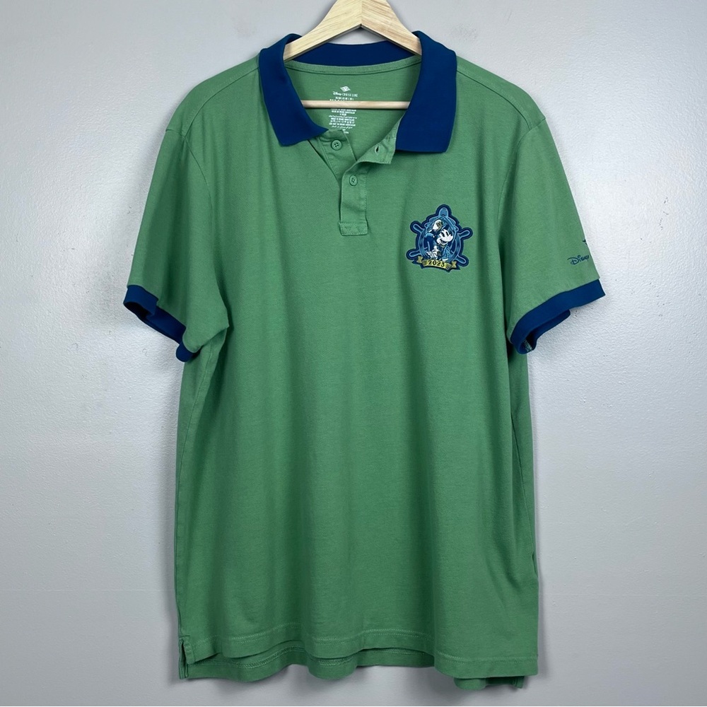 Disney Cruise Line 2023 Men's Polo With Mickey Ships Wheel Crest Size L; Travel